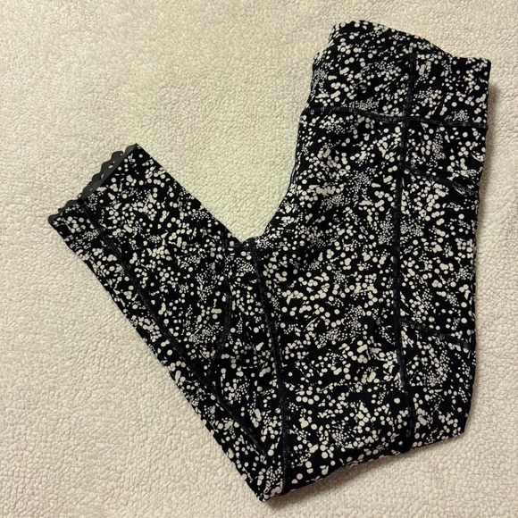 Lululemon Tight Stuff Tight II *25" Chirasu Black White Leggings - Picture 10 of 14